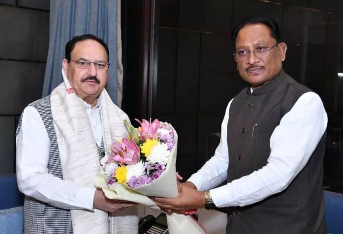 CM विष्णुदेव साय ने केंद्रीय स्वास्थ्य मंत्री जेपी नड्डा से की मुलाकात CM विष्णुदेव साय ने केंद्रीय स्वास्थ्य मंत्री जेपी नड्डा से की मुलाकात