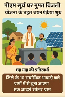 पीएम सूर्य घर मुफ्त बिजली योजना के तहत रायगढ़ का एक ग्राम बनेगा सोलर मॉडल विलेज पीएम सूर्य घर मुफ्त बिजली योजना के तहत रायगढ़ का एक ग्राम बनेगा सोलर मॉडल विलेज