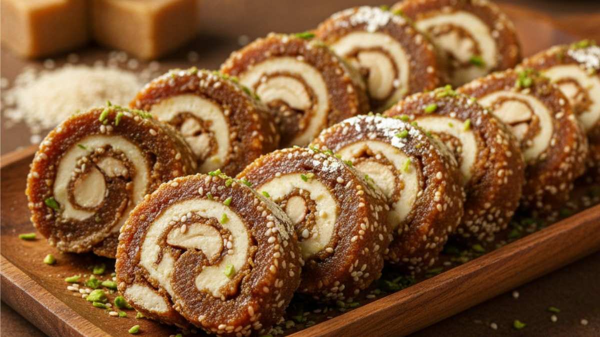 ठंड में ट्राई करें तिल गुड़ काजू कतली रोल, इस यूनिक मिठाई का टेस्ट सबको आएगा बेहद पसंद ठंड में ट्राई करें तिल गुड़ काजू कतली रोल, इस यूनिक मिठाई का टेस्ट सबको आएगा बेहद पसंद