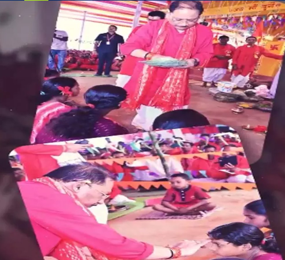 CM साय ने नन्हीं बेटियों का विधि-विधान से किया पूजन CM साय ने नन्हीं बेटियों का विधि-विधान से किया पूजन