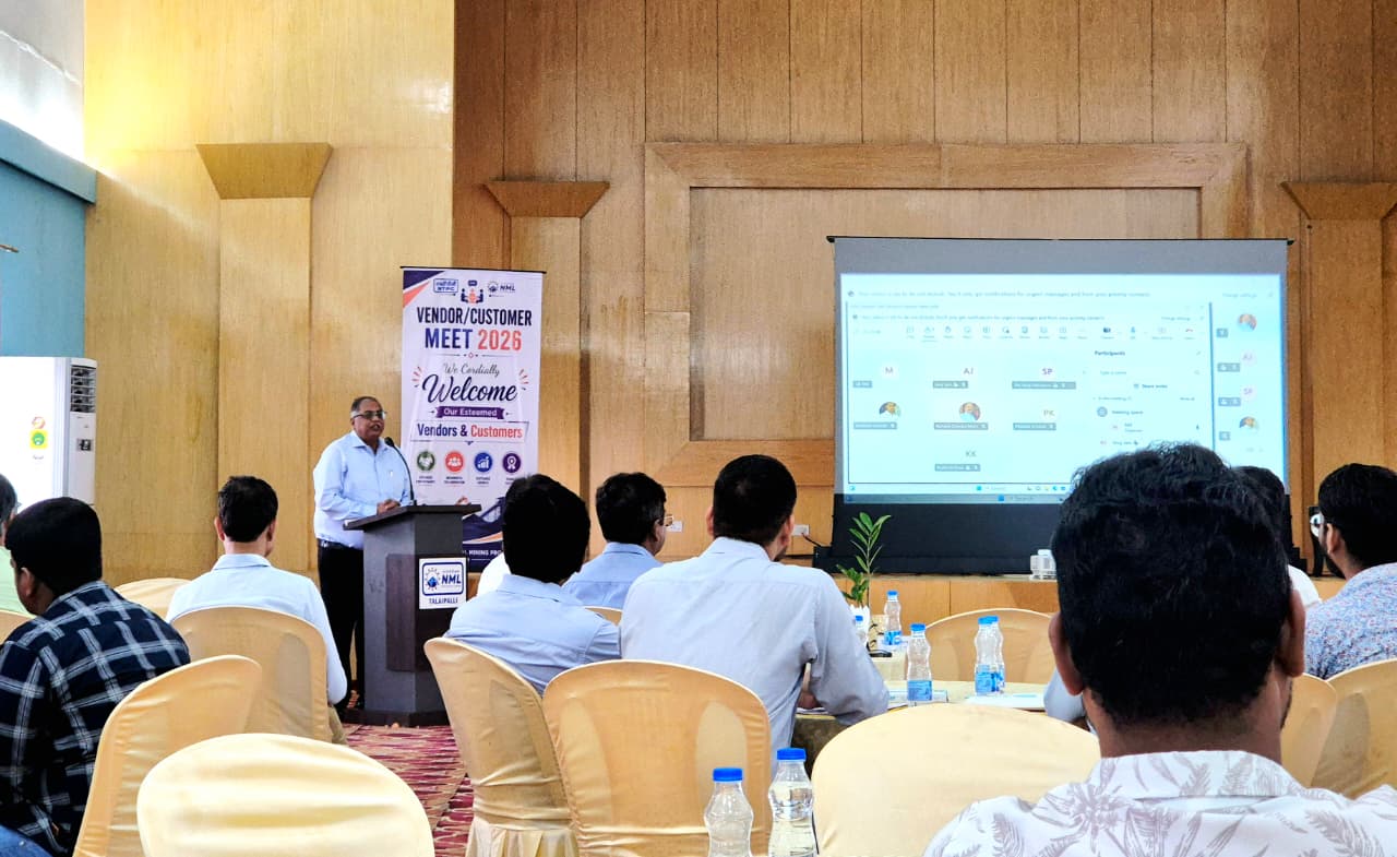 Corporate Governance Raigarh: एनएमएल तलईपल्ली में ‘विक्रेता एवं ग्राहक मिलन 2026’ का आयोजन; समन्वय और पारदर्शिता पर जोर Corporate Governance Raigarh: एनएमएल तलईपल्ली में ‘विक्रेता एवं ग्राहक मिलन 2026’ का आयोजन; समन्वय और पारदर्शिता पर जोर